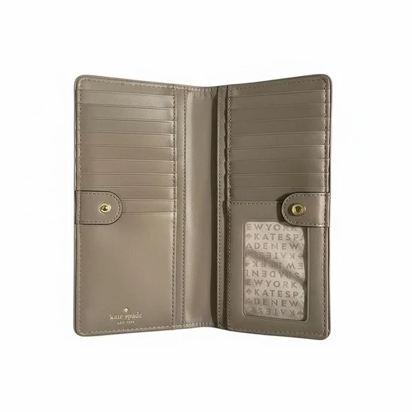 ♠️ Kate Spade Gray Pebble Leather Wallet - Picture 3 of 4